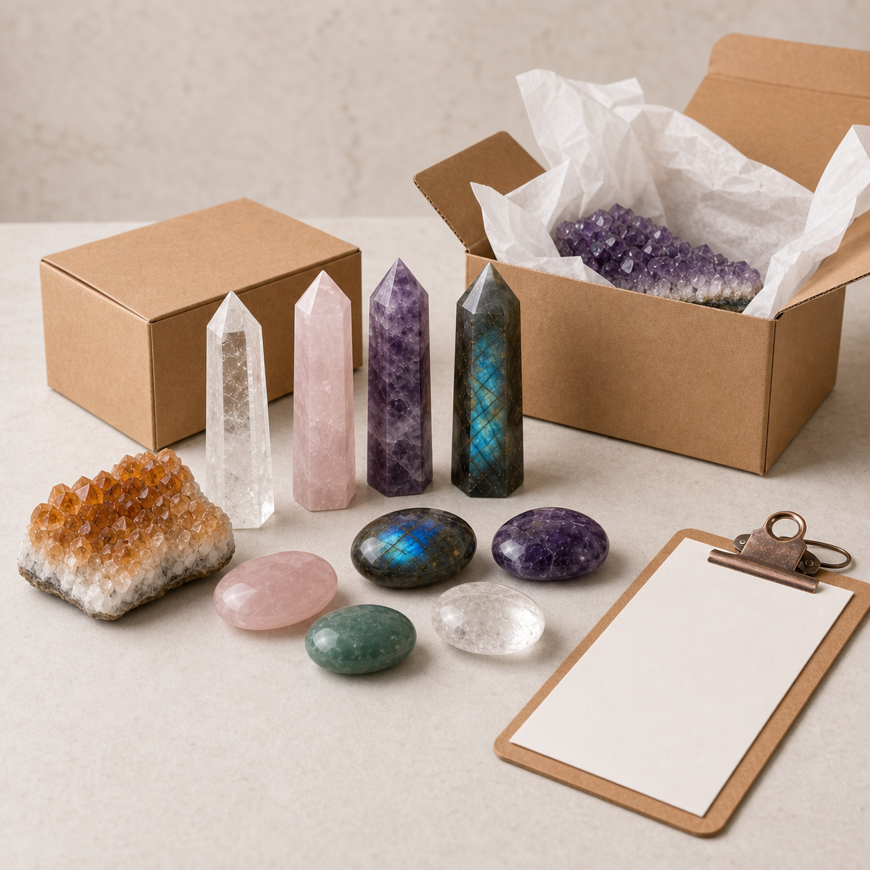 Crystal sourcing request packing and review reference